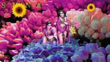 Jai Sh Krishna Flowers GIF - Jai Sh Krishna Flowers Falling GIFs