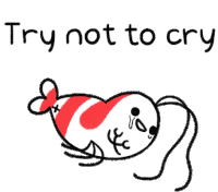 Try Not To Cry Sobbing Sticker - Try Not To Cry Sobbing Wailing Stickers