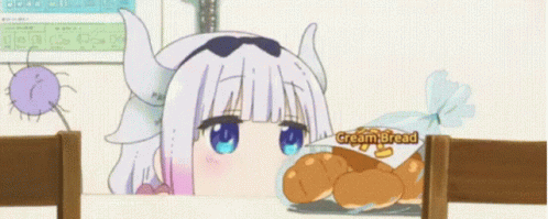 Just some bread being held by a cute anime girl  rAnimemes