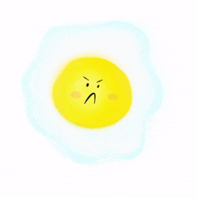 egg cute fried egg angry dislike
