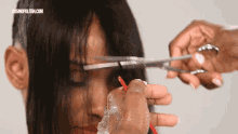 Cutting Bangs GIF - Scissors Bangs Cutting Hair GIFs
