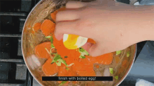 Finish With Boiled Egg Salmon GIF - Finish With Boiled Egg Boiled Egg Salmon GIFs