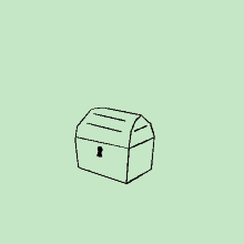 a drawing of a pink tongue sticking out from a box