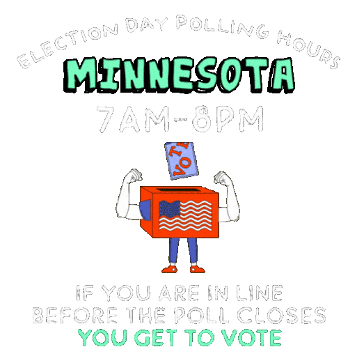 Minnesota Mn Sticker - Minnesota Mn Election Day Polling Hours Stickers