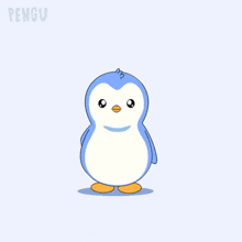 a penguin with its tongue hanging out and the word loser written on it