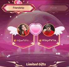 a screenshot of a game that says friendship on the top