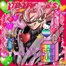 a picture of a cartoon character with the words i love my gay sweet baby girl
