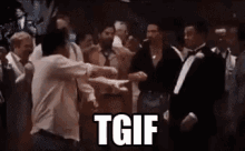 It'S Friday Betches. GIF - Tgif Wolfofwallstreet Dance GIFs