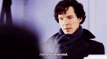 Sherlock Holmes I Simply Observed GIF - Sherlock Holmes I Simply Observed Benedict Cumberbatch GIFs