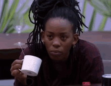 Sipping Tea Shocked GIF - Sipping Tea Shocked Nthabii GIFs