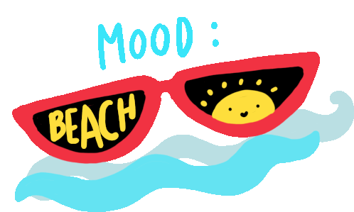 Mood Beach Sticker - Mood Beach Relax Stickers