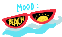Mood Beach Sticker - Mood Beach Relax Stickers