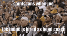 Joe Judge Saints Fans GIF - Joe Judge Saints Fans GIFs
