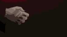 a row of red and white lines are moving in a spiral on a black background .