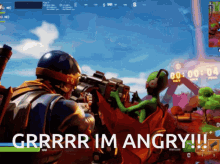 a video game screen that says grrr im angry !!!