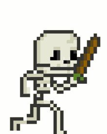 running run sword weapon skeleton