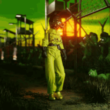 Gold Gas Mask Cryptowalkers GIF - Gold Gas Mask Cryptowalkers Cw Females GIFs