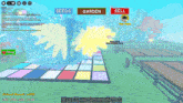 a screenshot of a video game with the words seeds and garden visible