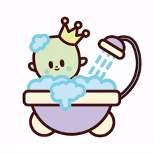 monster alien cute bath clean