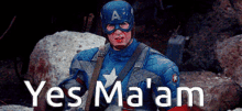 Yes Maam Salute GIF - Yes Maam Salute Captain America GIFs
