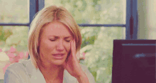 Too Much Stress GIF - Cameron Diaz Stressed Worried GIFs