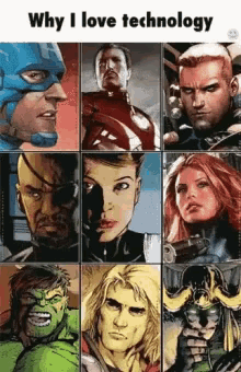 avengers marvel comics superhero i love technology