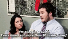 Andy Dwyer Sushi GIF - Andy Dwyer Sushi Parks And Rec GIFs