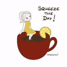 squeeze the day lemon meepencil meerartz happydays