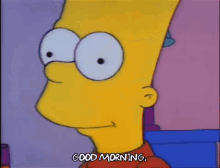 Good Morning Bart Simpson GIF - Good Morning Bart Simpson Wake Up GIFs