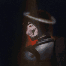 a blurry picture of a man in a hat