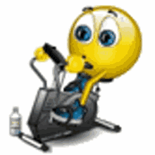 exercise bike emoji sweating workout working out