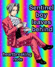 a sentinel boy leaves behind heartbreaking note is written on a colorful background