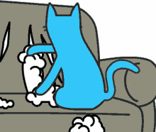 Cat Crazy Blue Cat GIF - Cat Crazy Blue Cat Nuts GIFs