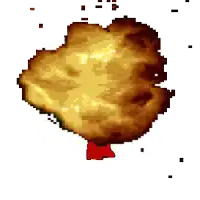 a pixel art drawing of a fried chicken