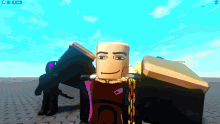 a screenshot of a video game shows a cartoon character with a badge that says ' cdc ' on it