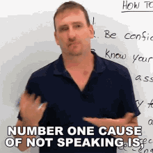 Number One Cause Of Not Speaking Is Fear Learn English With Adam GIF - Number One Cause Of Not Speaking Is Fear Learn English With Adam Adam GIFs