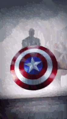 a captain america shield with a star in the center