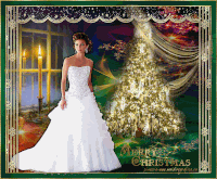 Merry Christmas Wedding Dress Sticker - Merry Christmas Wedding Dress Christmas Tree Stickers