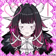 a picture of a girl with a butterfly and the word picmix