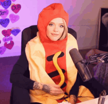 Mariilyn Hot Dog Suit GIF - Mariilyn Hot Dog Suit Middle Finger GIFs