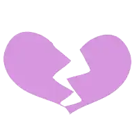 a purple heart is against a white background .