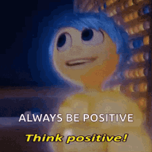 inside out joy think positive optimistic happy