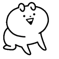 a black and white drawing of a cartoon character with a smiley face on it .