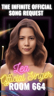 a poster with lea official singer room 664