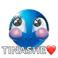 Blue Emoji Blush GIF