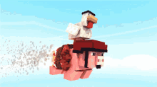 a normal day minecraft fly pig chicken