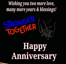 a greeting card wishing you two more love many more years & blessings