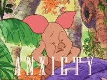 Anxiety Piglet GIF