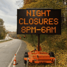 detour curfew night closures