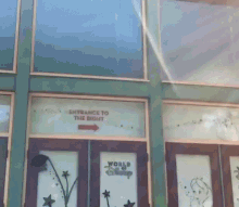 entrance to the right is shown on a disney store